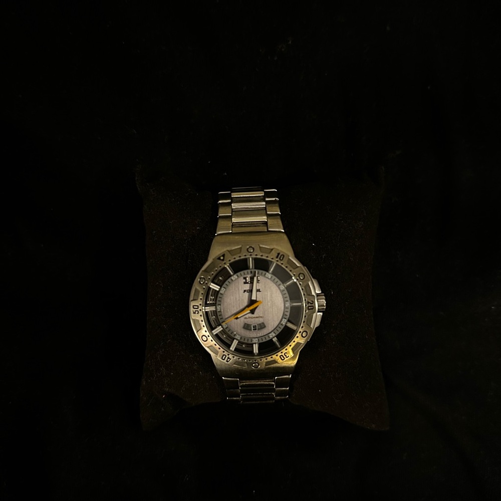 Fossil Silver and Black Men's Watch